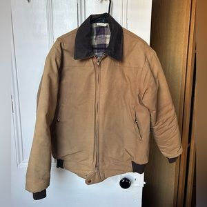 Vintage Work Jacket - Corduroy Collar, Flannel Lining